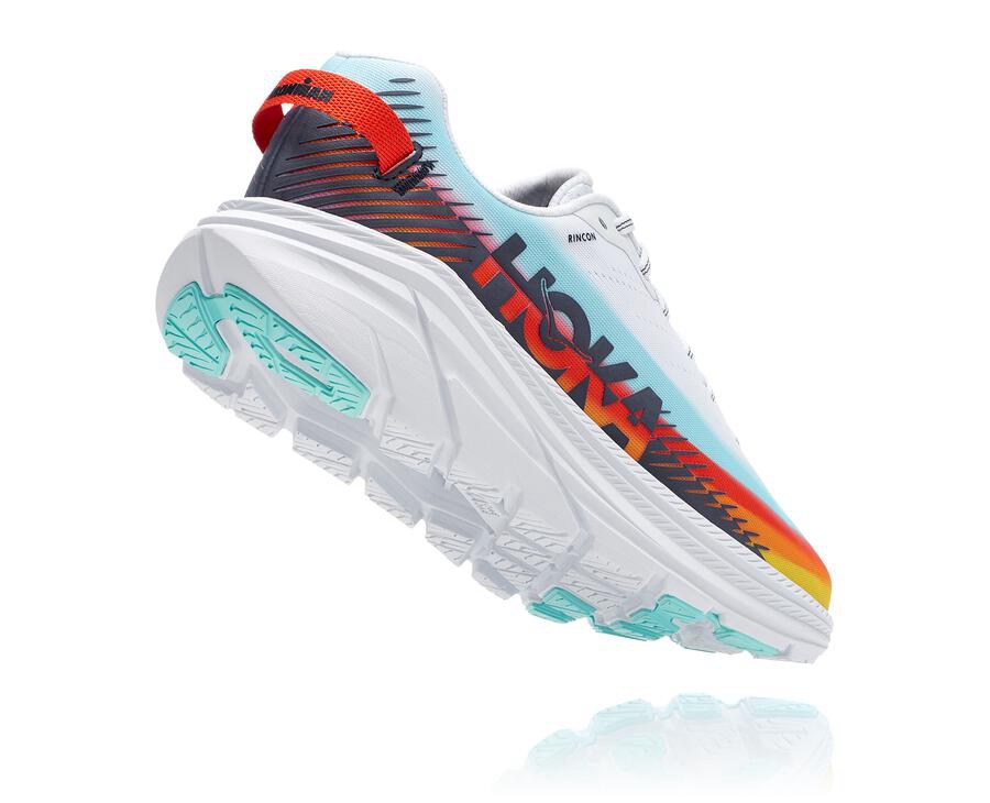 Tenis Hoka One One Feminino Branco/Azuis - Ironman Rincon 2 - 761-GRPLXQ